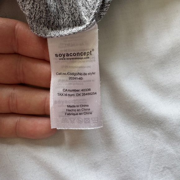 Soyaconcept Women's Short Sleeve T-Shirt Lightweight High/Low Marled Gray‎ M - Picture 6 of 11